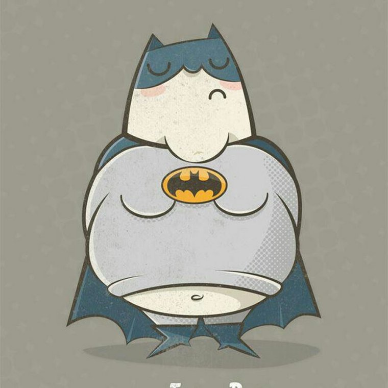 Толстый Бэтмен рисунок