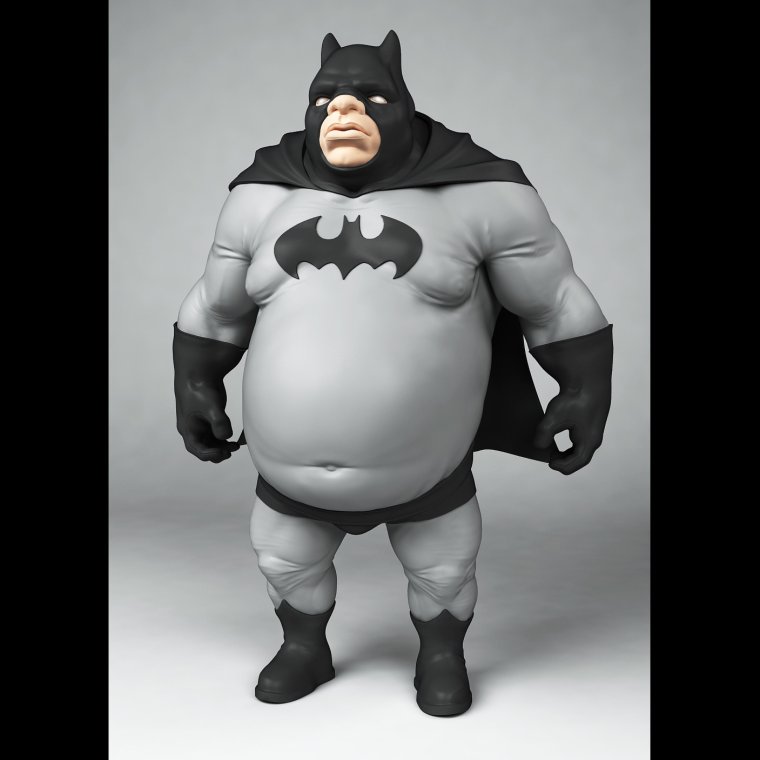 Толстый в костюме Бэтмена