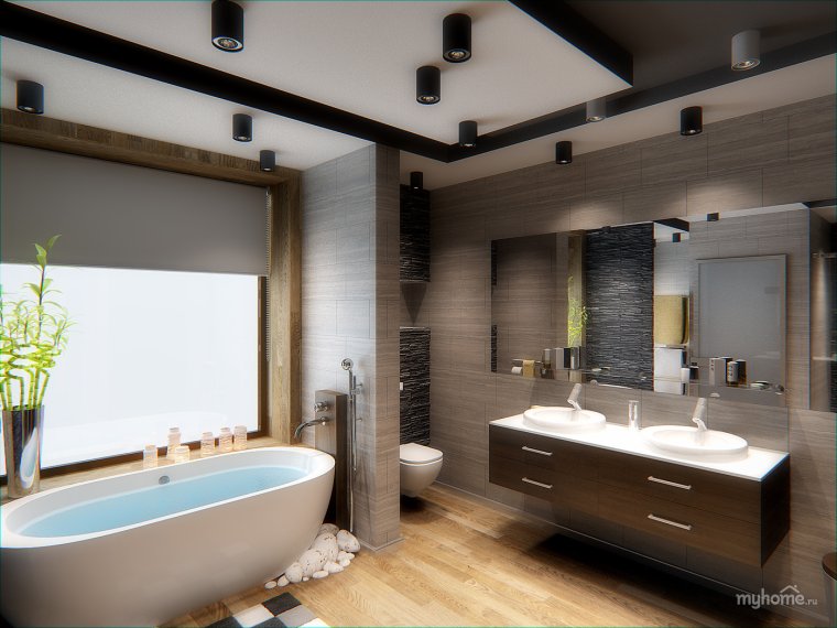 Ванная комната в частном доме эконом