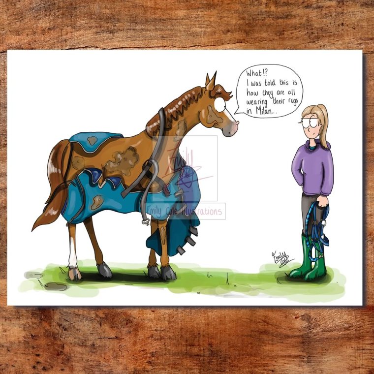 Лошадь с надписью