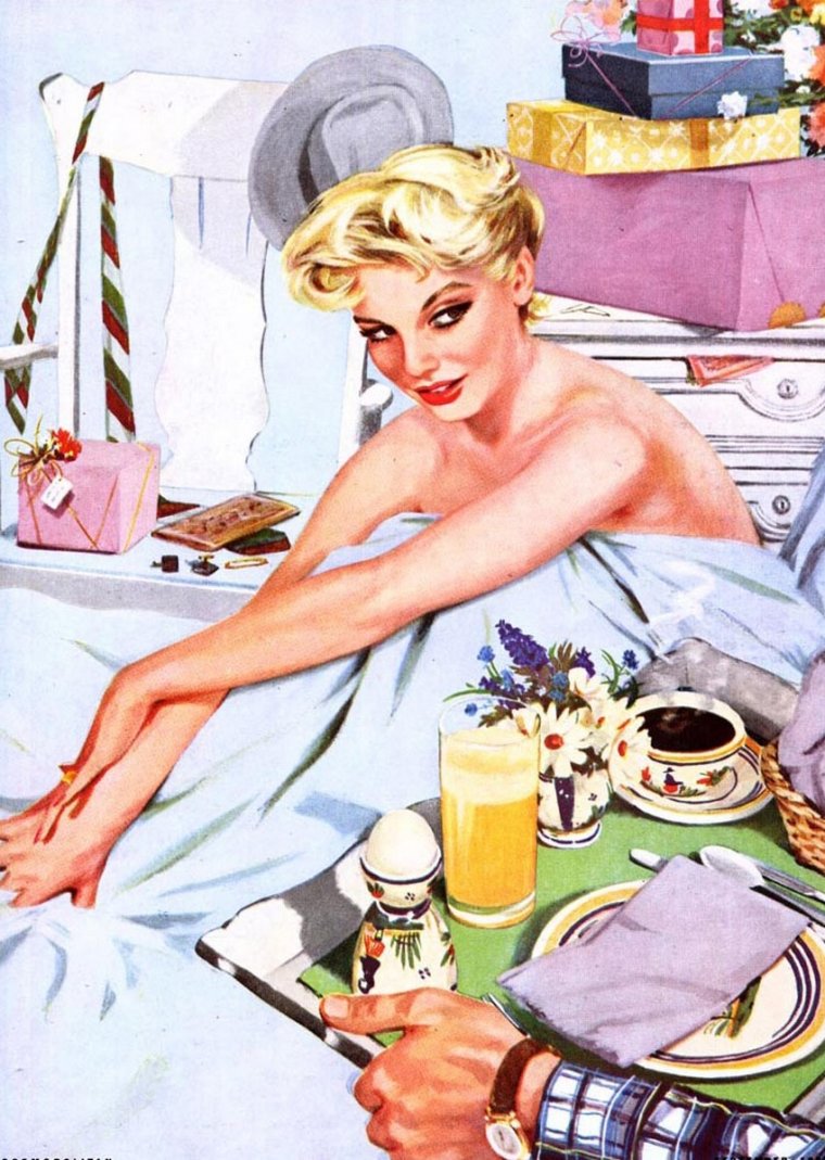 Пин ап завтрак в постель