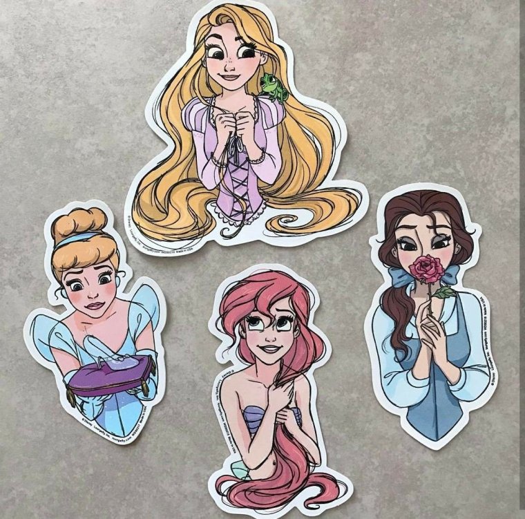 Стикеры Дисней принцессы
