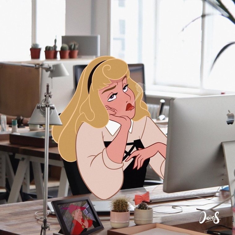 Диснеевские принцессы Аврора современная