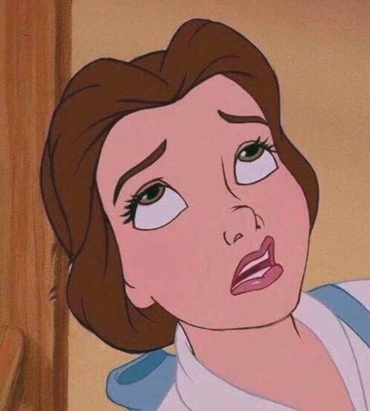 Диснеевская принцесса закатила глаза