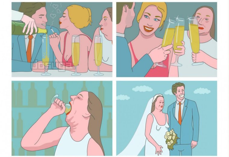 Девушка с бокалом Мем