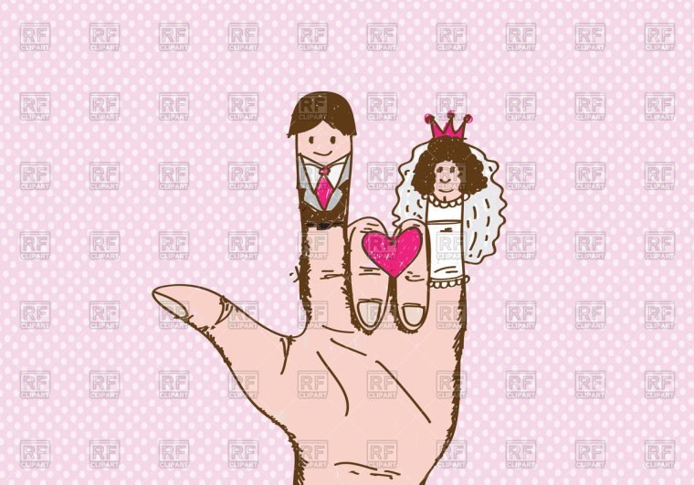 Руки свадьба рисунок