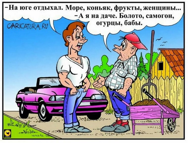 Карикатура дача