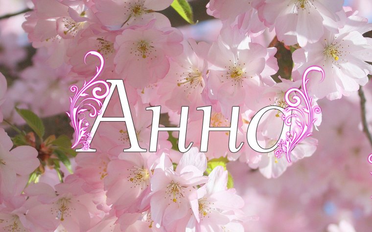 Аня надпись