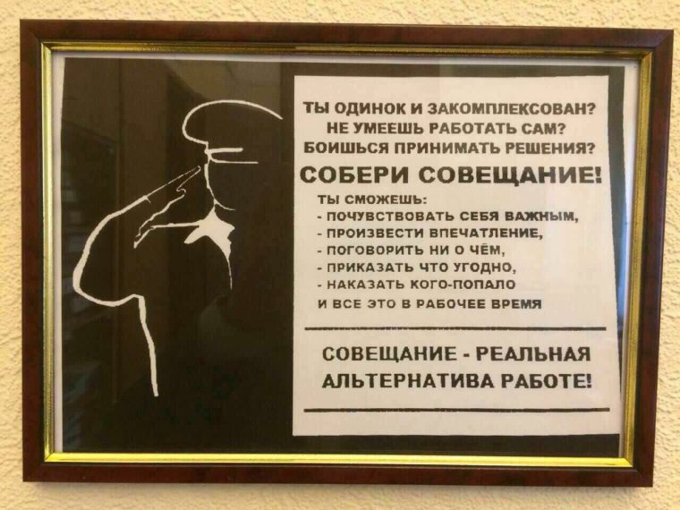 Смешные фразы про совещания