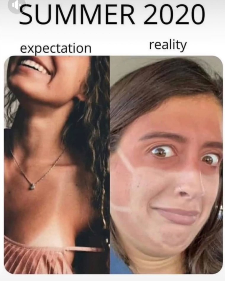 Ожидание и реальность от загара