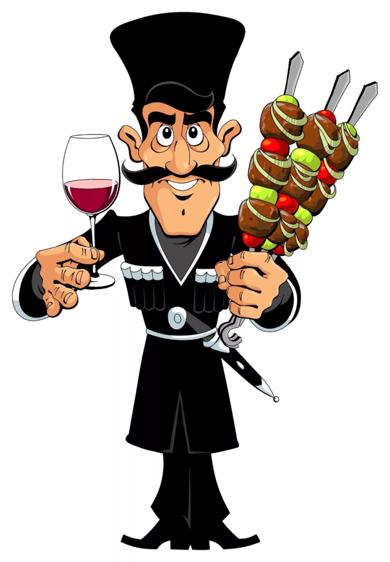 Грузин с шашлыком