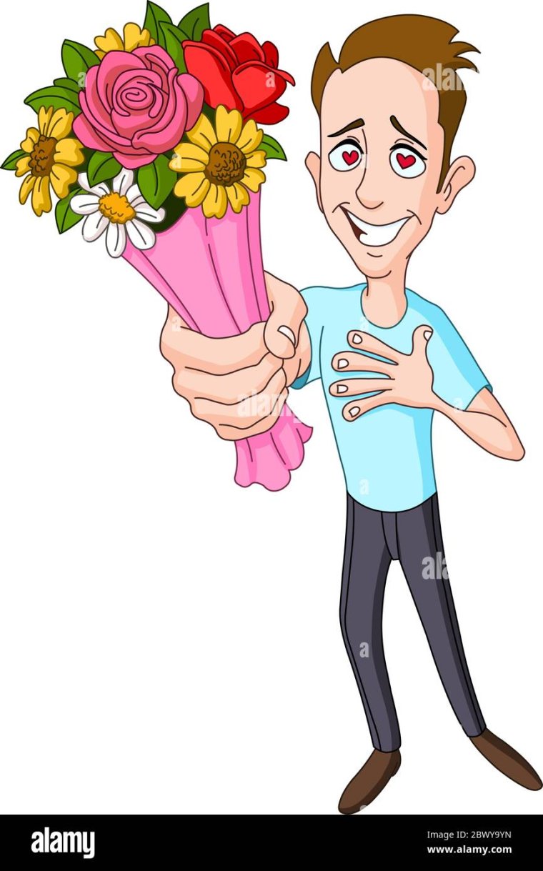 Мужчина с розой в зубах