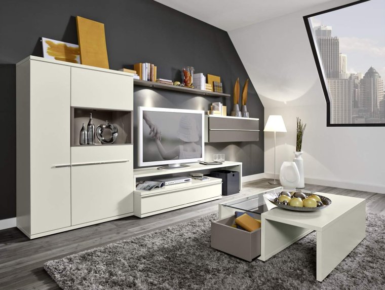 Стенка под телевизор в эко стиле