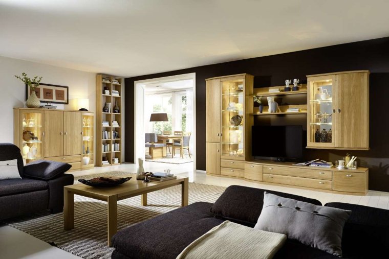 Гостиная из натурального шпона