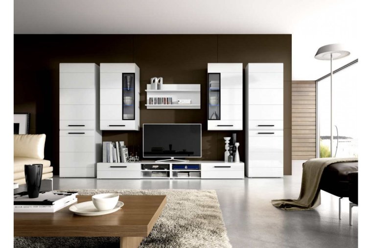 Стенка из шпона в гостиную