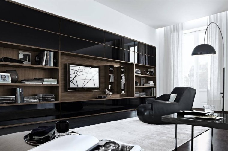 Яркий современная стенка в зале