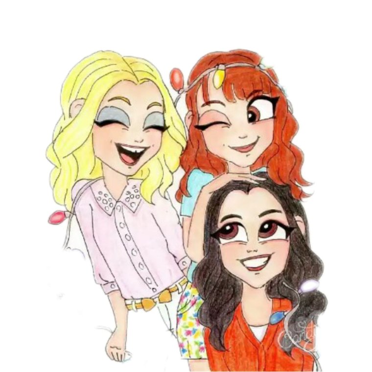 Подружки в мультяшном стиле