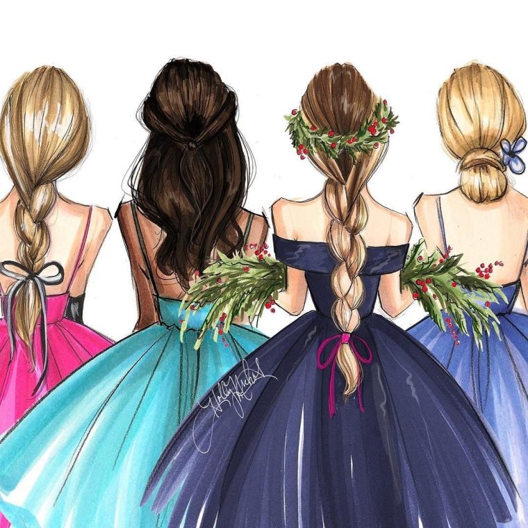 Четыре подруги мультяшные