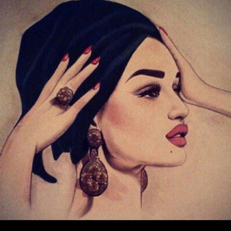 Бородатый мужчина и девушка арт