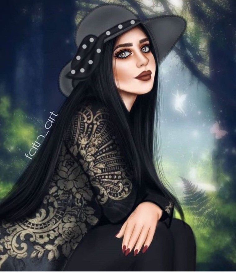 Кавказские девушки в мультяшном стиле