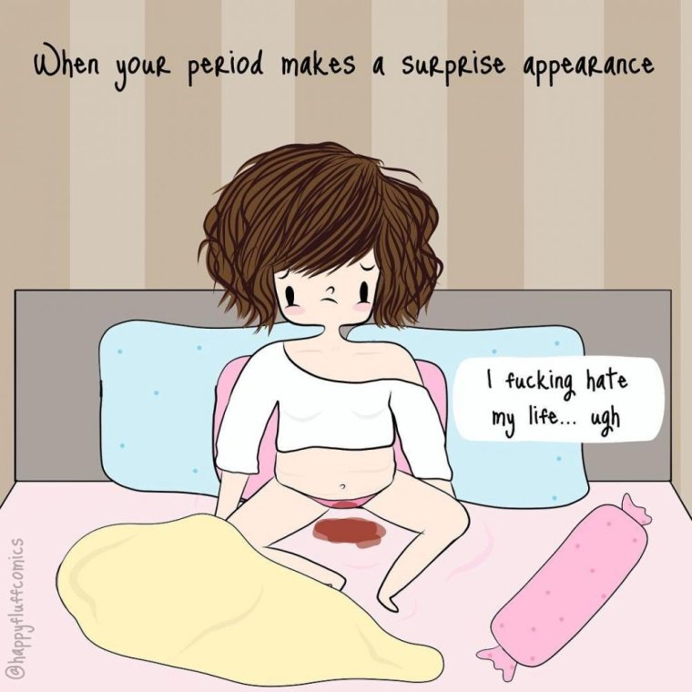Смешные комиксы про месячные