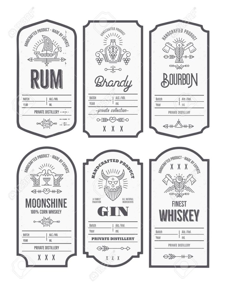 Наклейка на водку