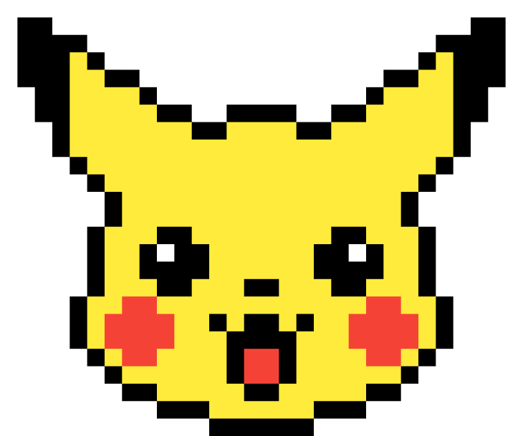 Рисунки по клеточкам Пикачу