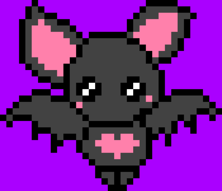 Летучая мышь по клеткам