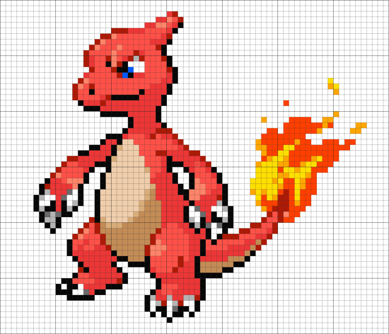 Покемон Pixel Art Чармандер