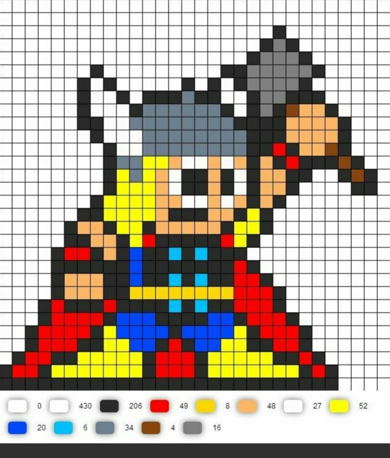 Марвел герои по пикселям