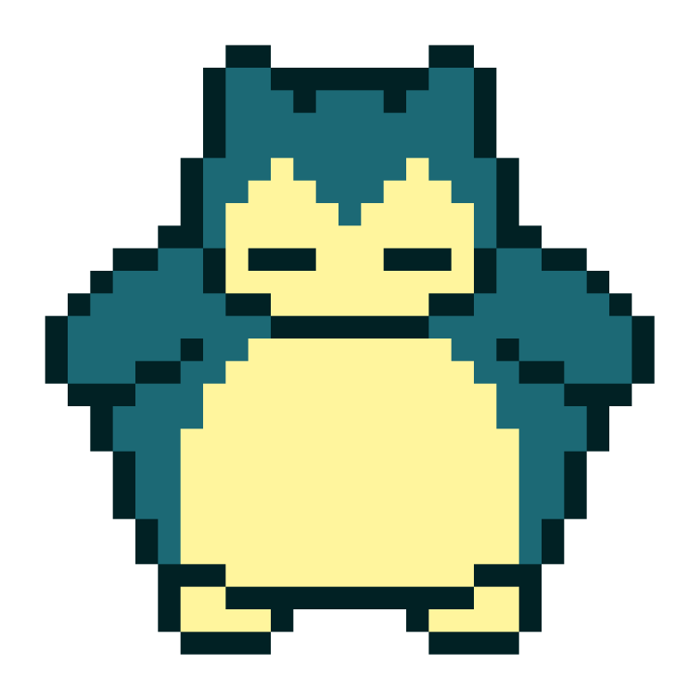 Пиксельные покемоны Снорлакс