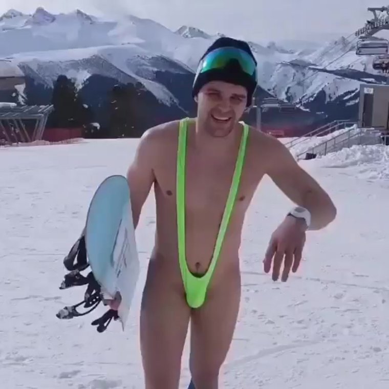 Борат на лыжах