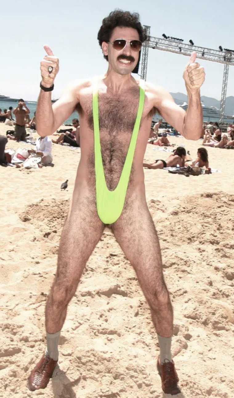 Саша Барон Коэн Борат купальник