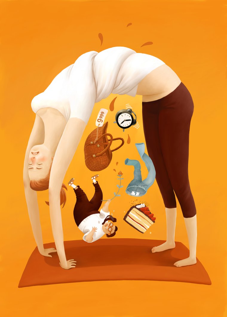 Карикатуры про йогу