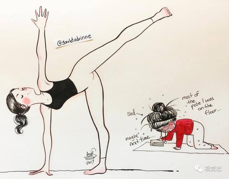 Поза йога карикатура