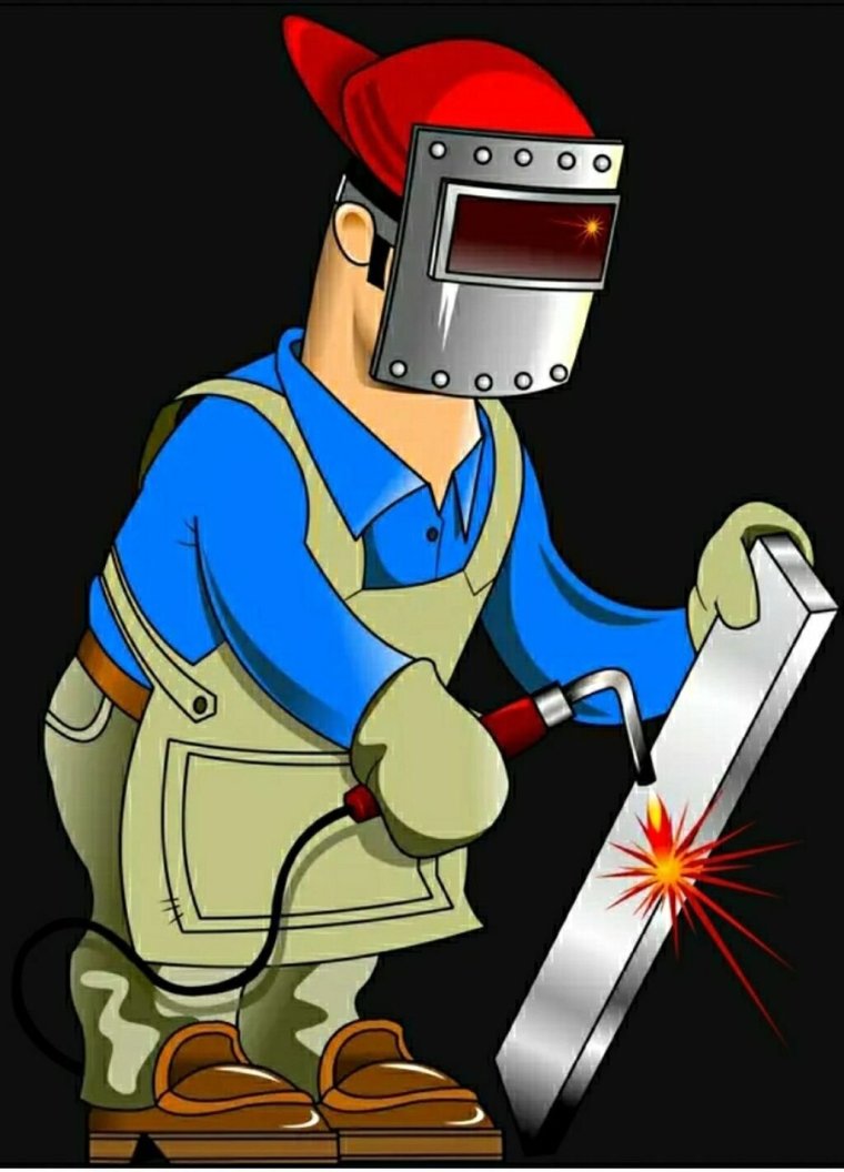 Девушка в сварочной маске