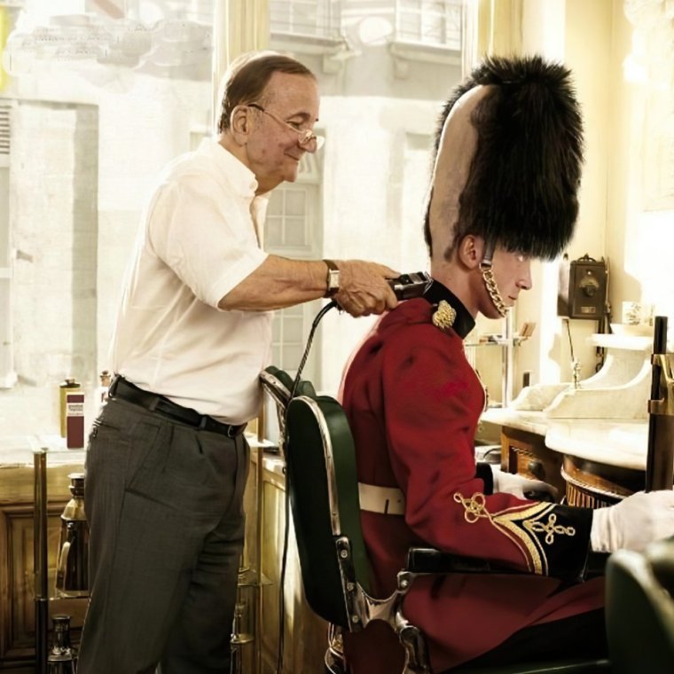 Гвардеец в парикмахерской