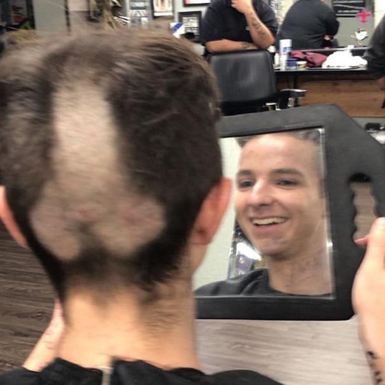 Прическа в виде члена