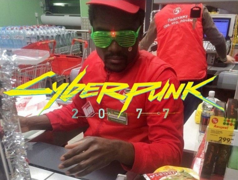 Негр в Пятерочке