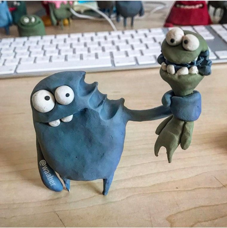 Прикольные фигурки из пластилина