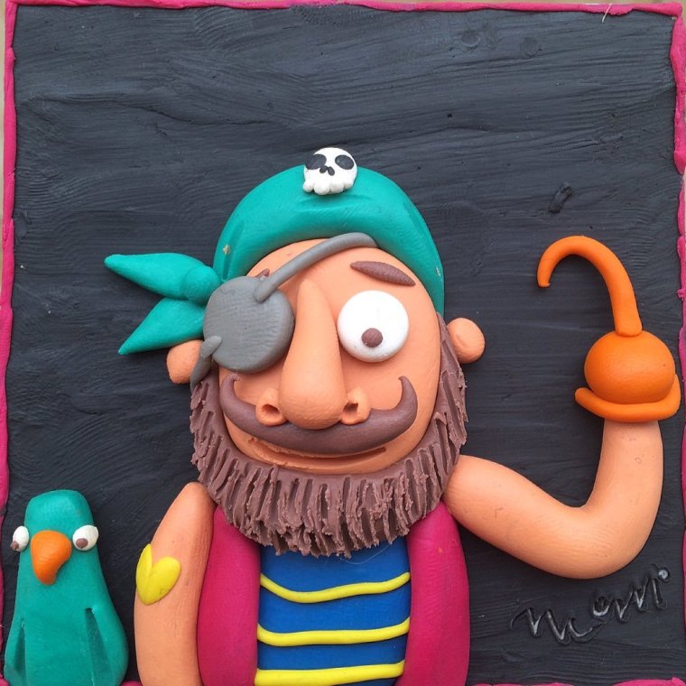 Спанч Боб и Патрик из пластилина