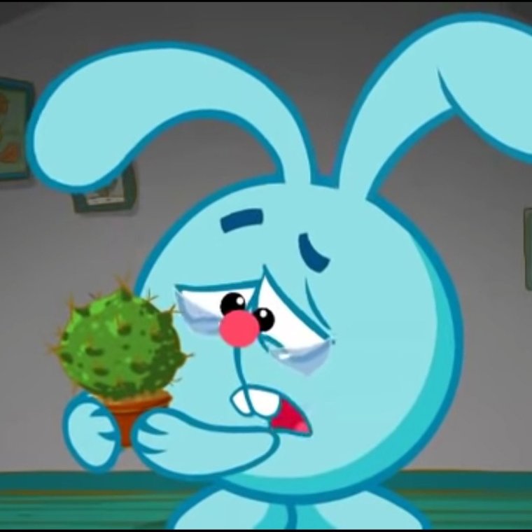 Крош плачет