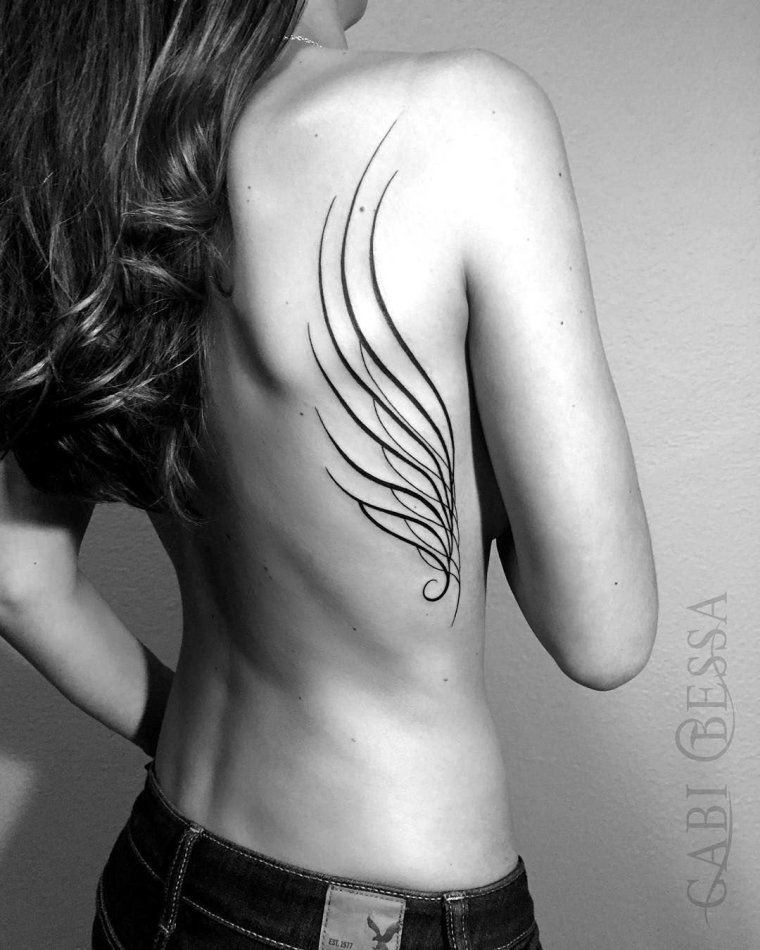 Татуировки для девушек Крылья