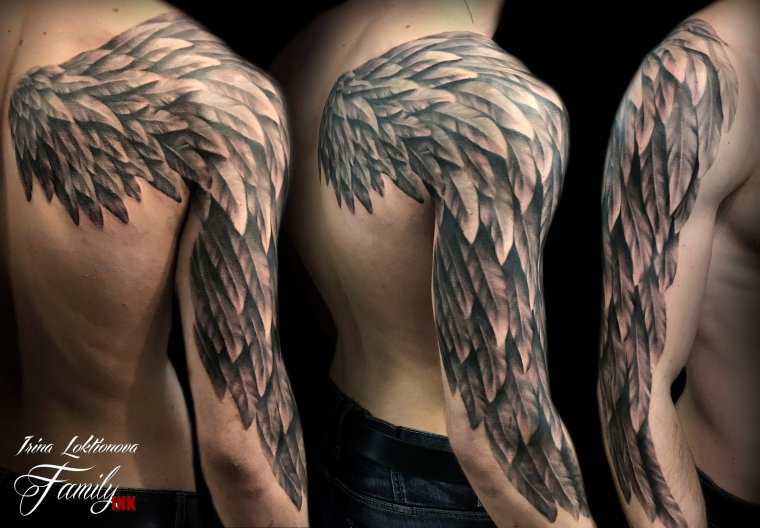 Татуировка Крылья на спине