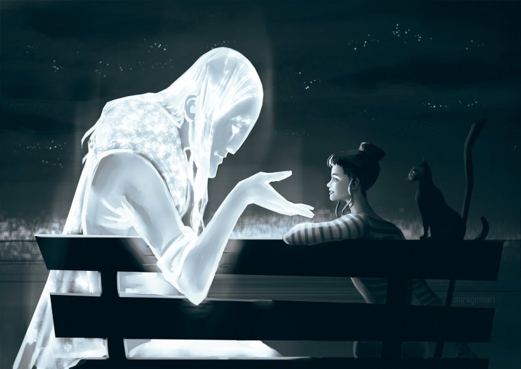 Девушка и призрак парня