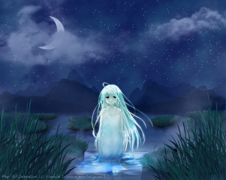 Аниме тян призрак