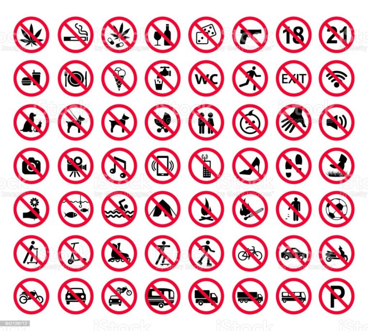 Красивые запрещающие знаки