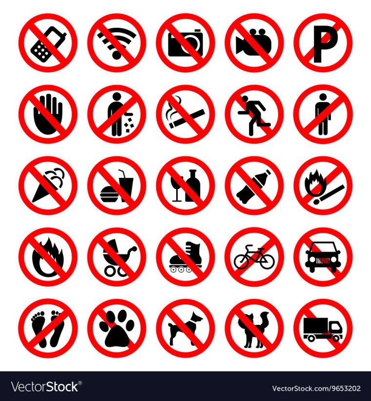 Запрещающие дорожные знаки