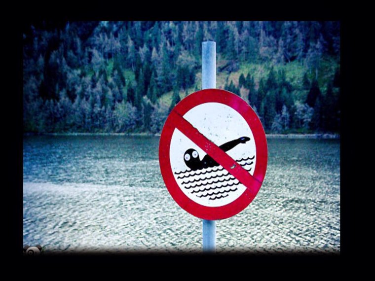 Прикольные знаки купание запрещено