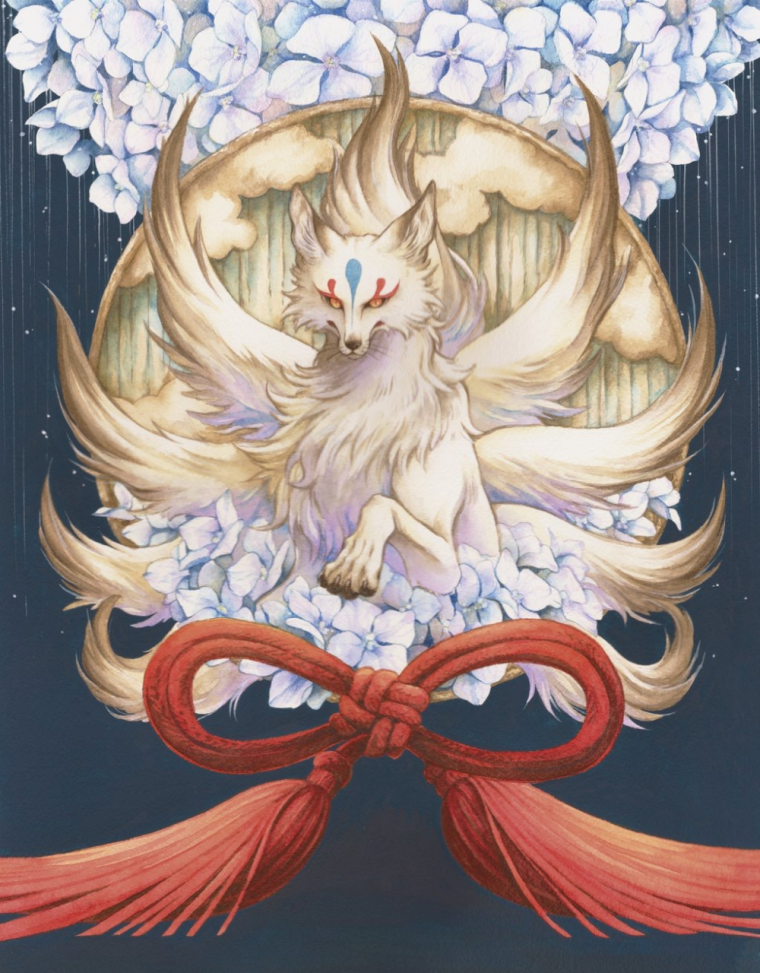 Девятихвостая лиса в японской мифологии